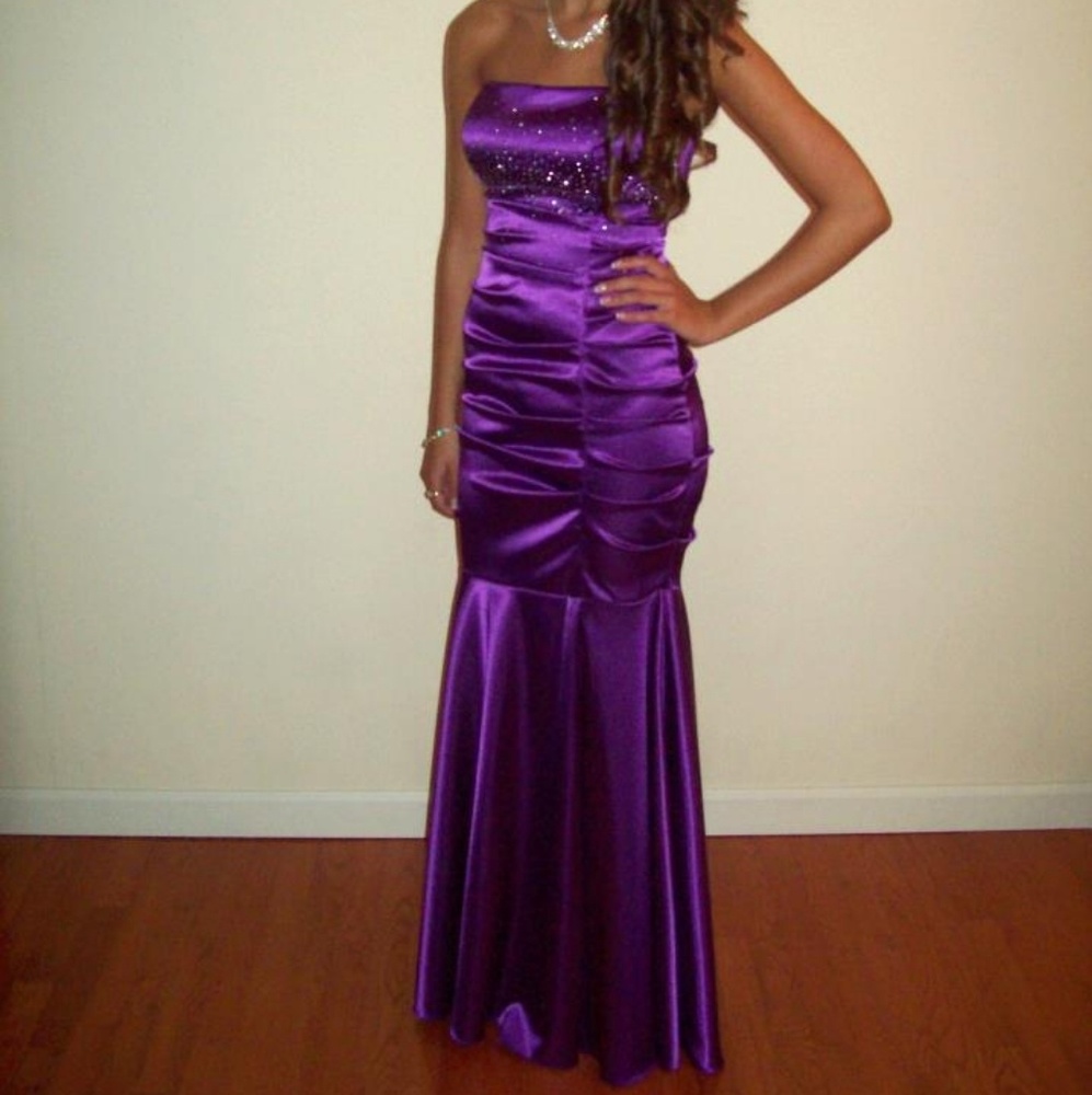 Prom / sweet 16 purple mermaid dress / gown